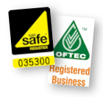 Pipes Ltd of Hertford. Plumbers and Central Heating and Boiler engineers. Gas safe and OFTEC Badges